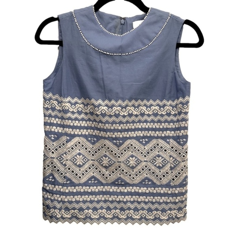 Tory Burch make an offer embroidered sleeveless top
